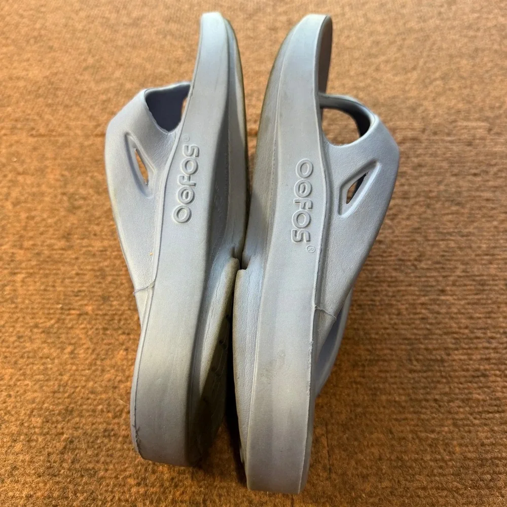 OOFOS OOriginal Recovery Sandals Slate Blue Mens 9 Womens 11 EU 42 Flip Flops A-